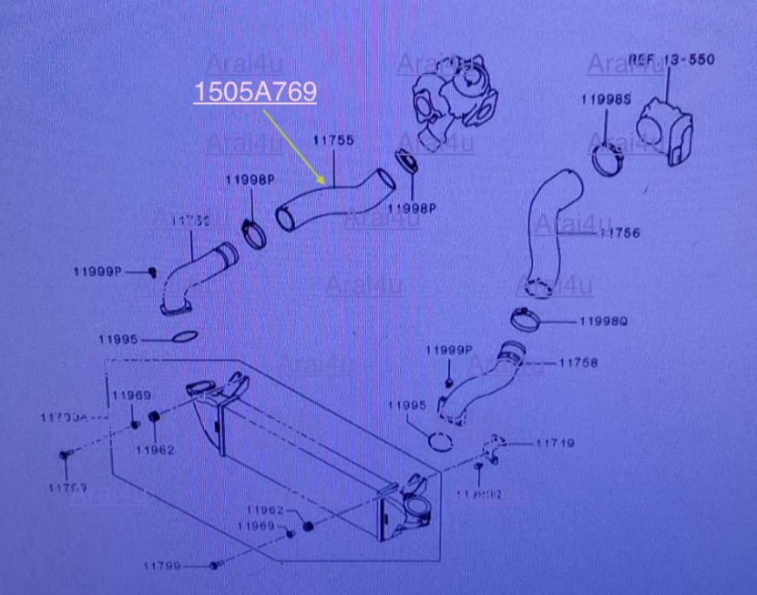 ท่ออินเตอร์ MITSUBISHI TRITON ปี 2015-2020