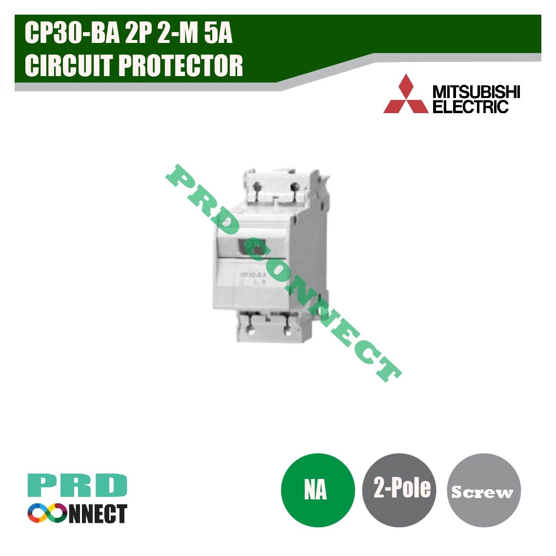 CP30-BA 2P 2-M 5A, CIRCUIT PROTECTOR, Mitsubishi