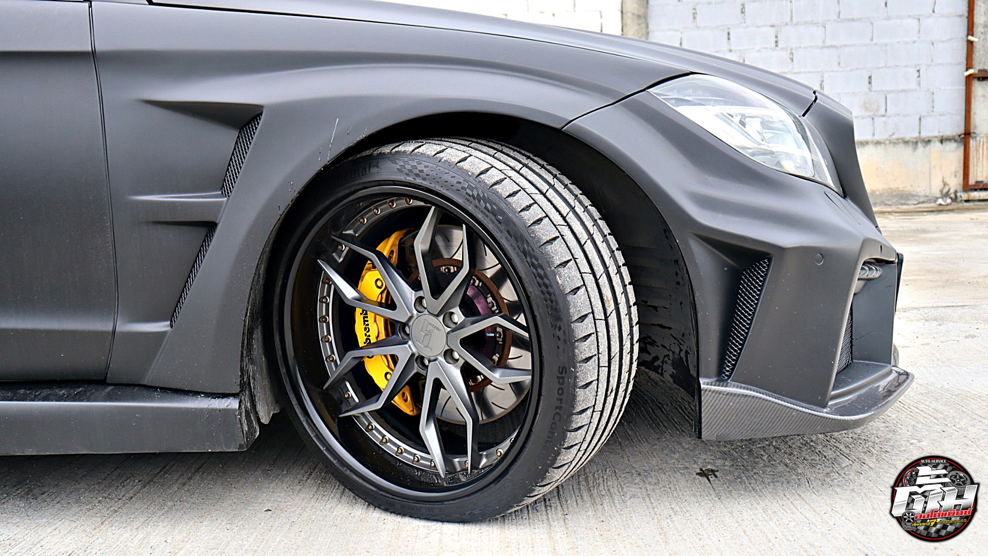 Mercedes Benz CLS350 เปลี่ยนยางCONTINENTAL SPORT CONTACT7 F 255/35R20 97Y KUMHO ECSTA PS91 R 295/30R20 101Y