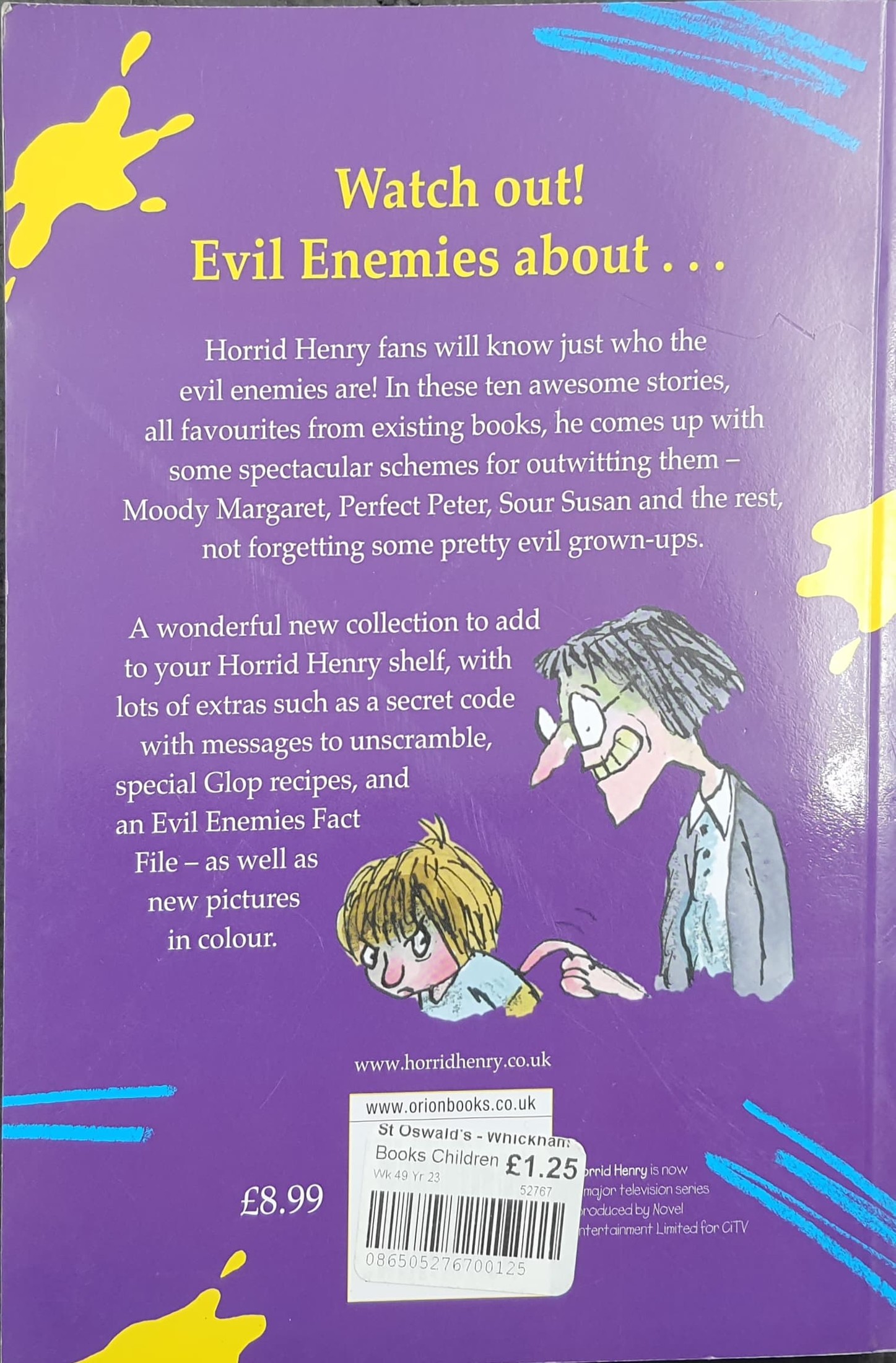 หนังสือนิทานปกอ่อน** 🍅HORRID HENRY'S EVIL ENEMIES BY FRANCESCA SIMON