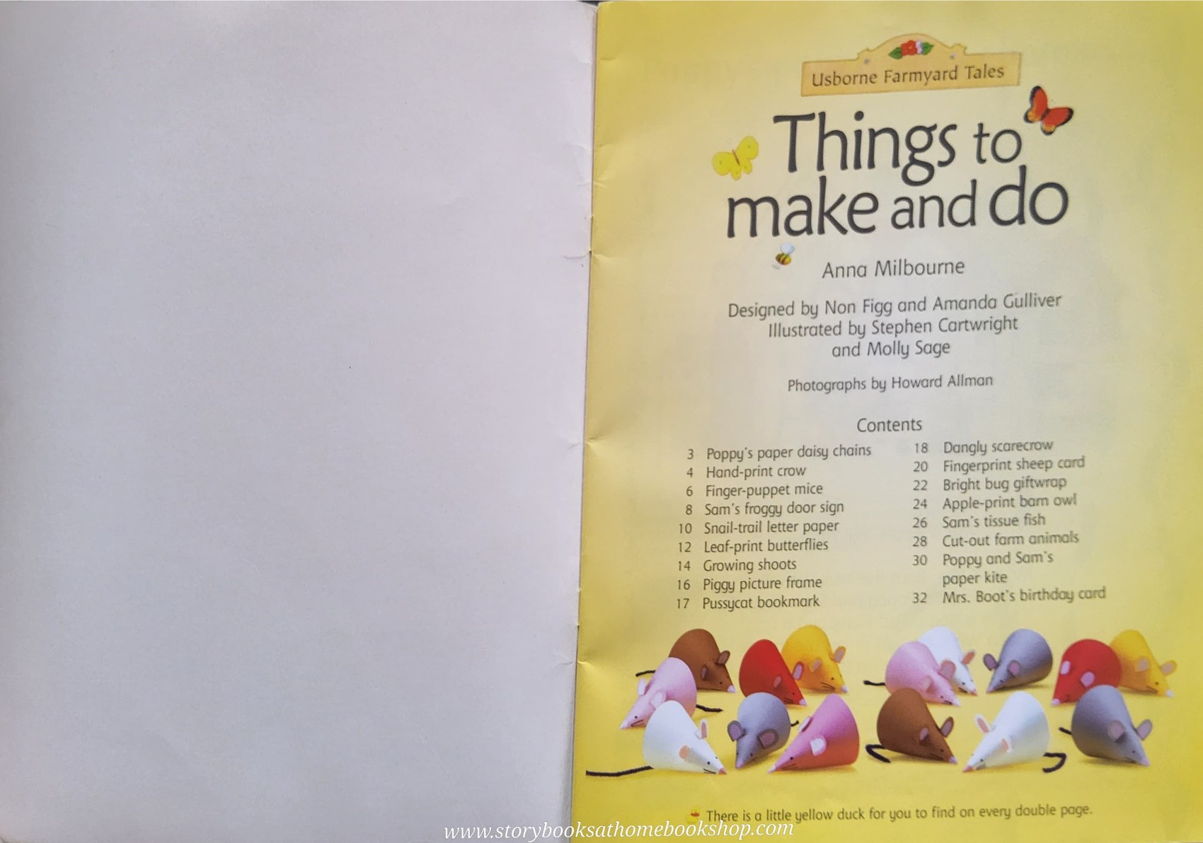 ACTIVITES BOOK** ♥️USBORNE FARMYARD TALES:THINGS TO MAKE AND DO