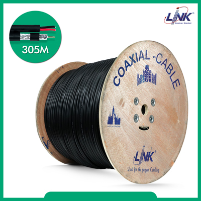RG 6/U Outdoor, 95% Shield, Black w/CCA Power Wire ADVANCE 500m./Roll