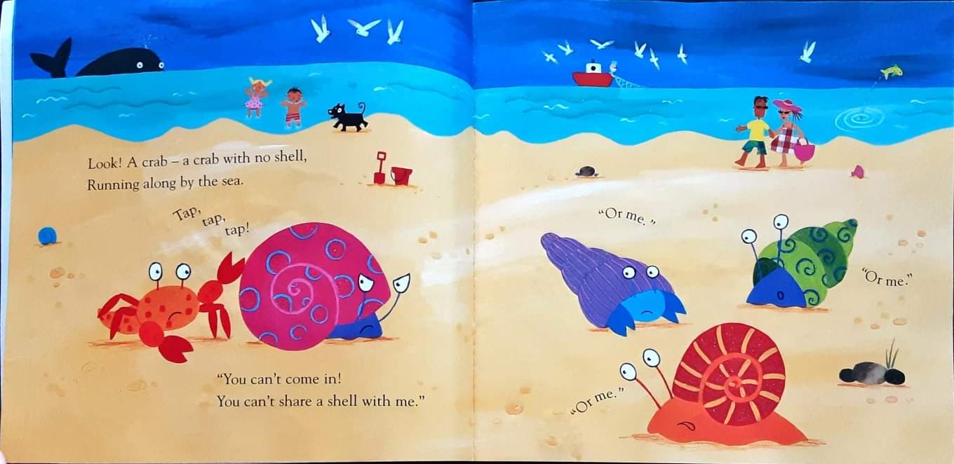 *หนังสือนิทานปกอ่อน ** 🍅🍓 THE SHARING A SHELL BY JULIA DONALDSON.LYDIA MONKS