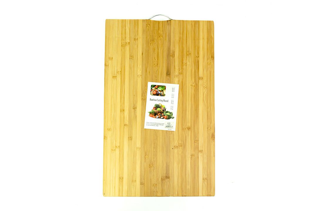 Bamboo cutting board เขียงไม้ไผ่ หูจับเหล็ก 50x80x2 cm
