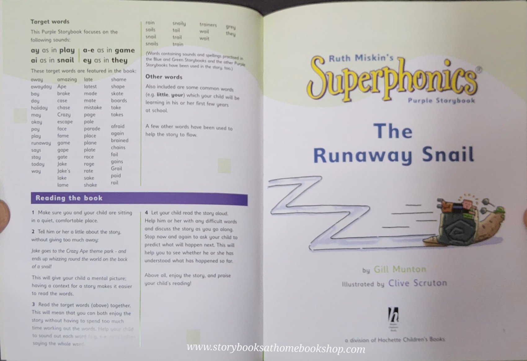 หนังสือนิทานปกอ่อน** ♥️RUTH MISKIN'S SUPERPHONICS: THE RUNAWAY SNAIL