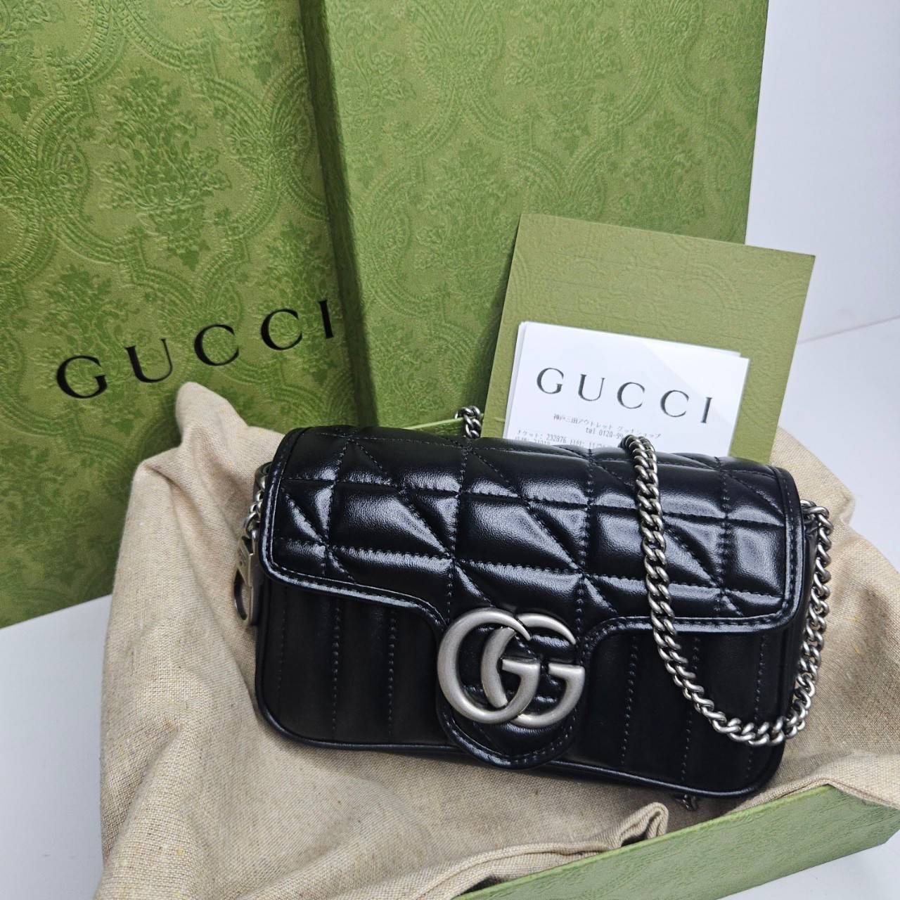 New Gucci marmont supermini อุปกรณ์ Fullset + Rec.11/24