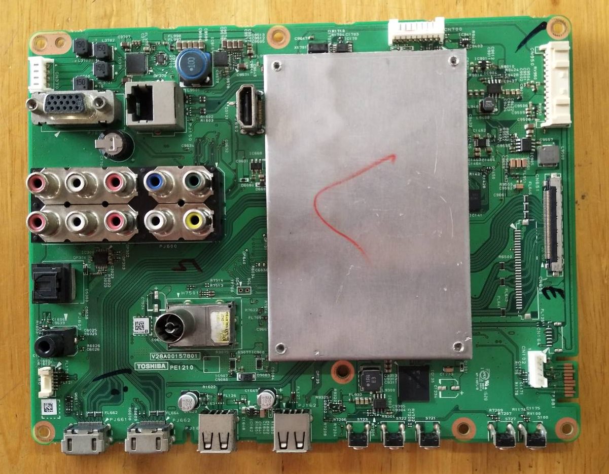 เมนบอร์ดทีวีโตชิบา(TOSHIBA) อะไหล่แท้#มือสองพร้อมใช้งาน รุ่น55L5550VT ใช้ทีคอน6870C-0532B