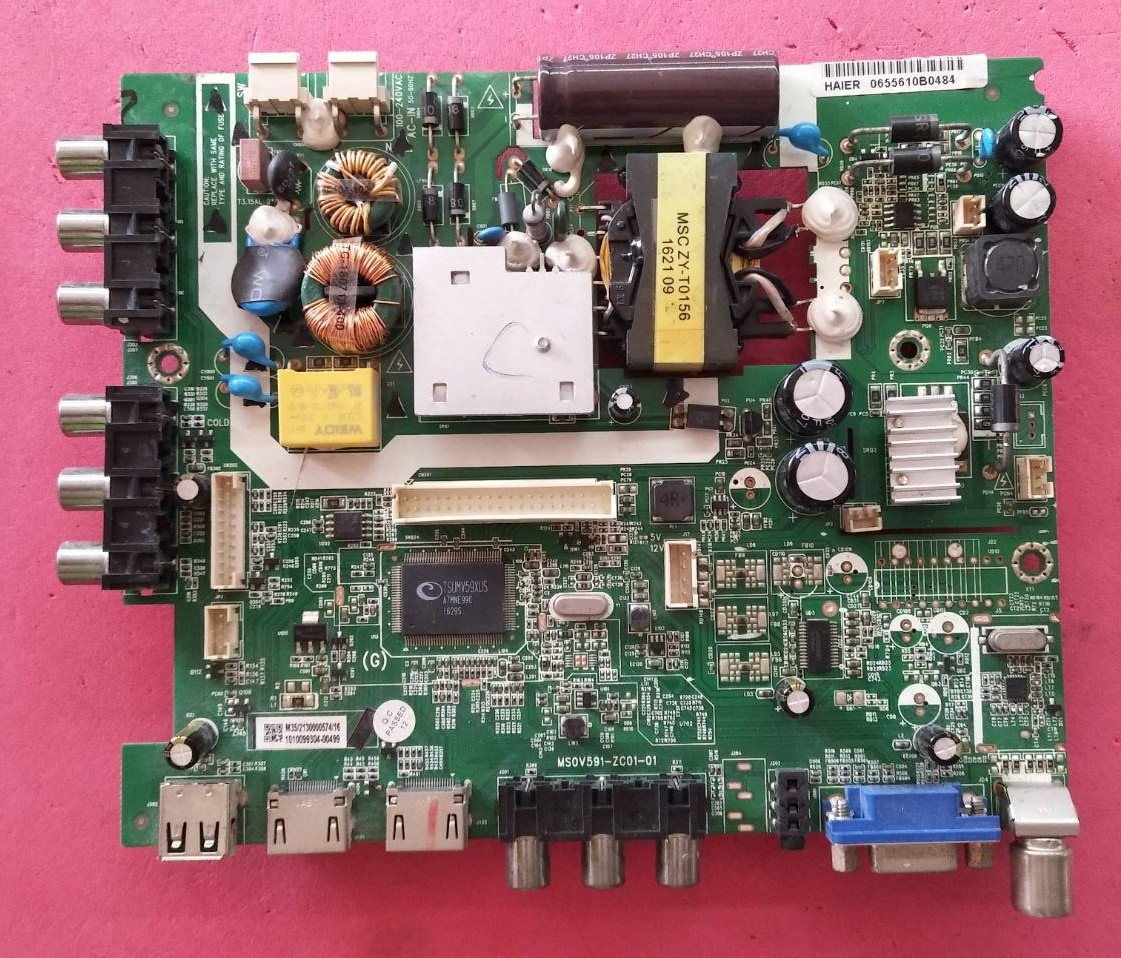 One Board HAIER (วันบอร์ด ไฮเออร์) อะไหล่แท้/ของถอด รุ่นLE32B8000*MS0V591-ZC01-01 เวอร์ชั่นใช้จอเบอร์LSC320AN10-H02