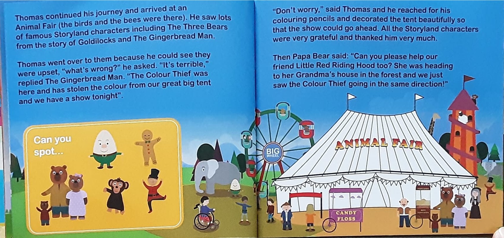 หนังสือนิทานเด็ก ภาษาอังกฤษ ปกแข็ง The Storyland Colour Thief Thomas /สภาพ 90%