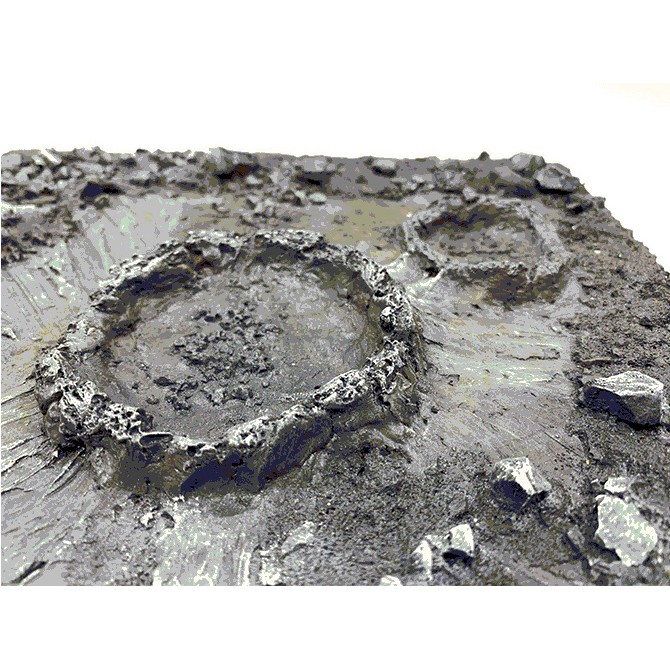 ฉากพื้นผิวดวงดาว ไดโอราม่า งานเรซิ่น GK Resin Diorama Planet Ground