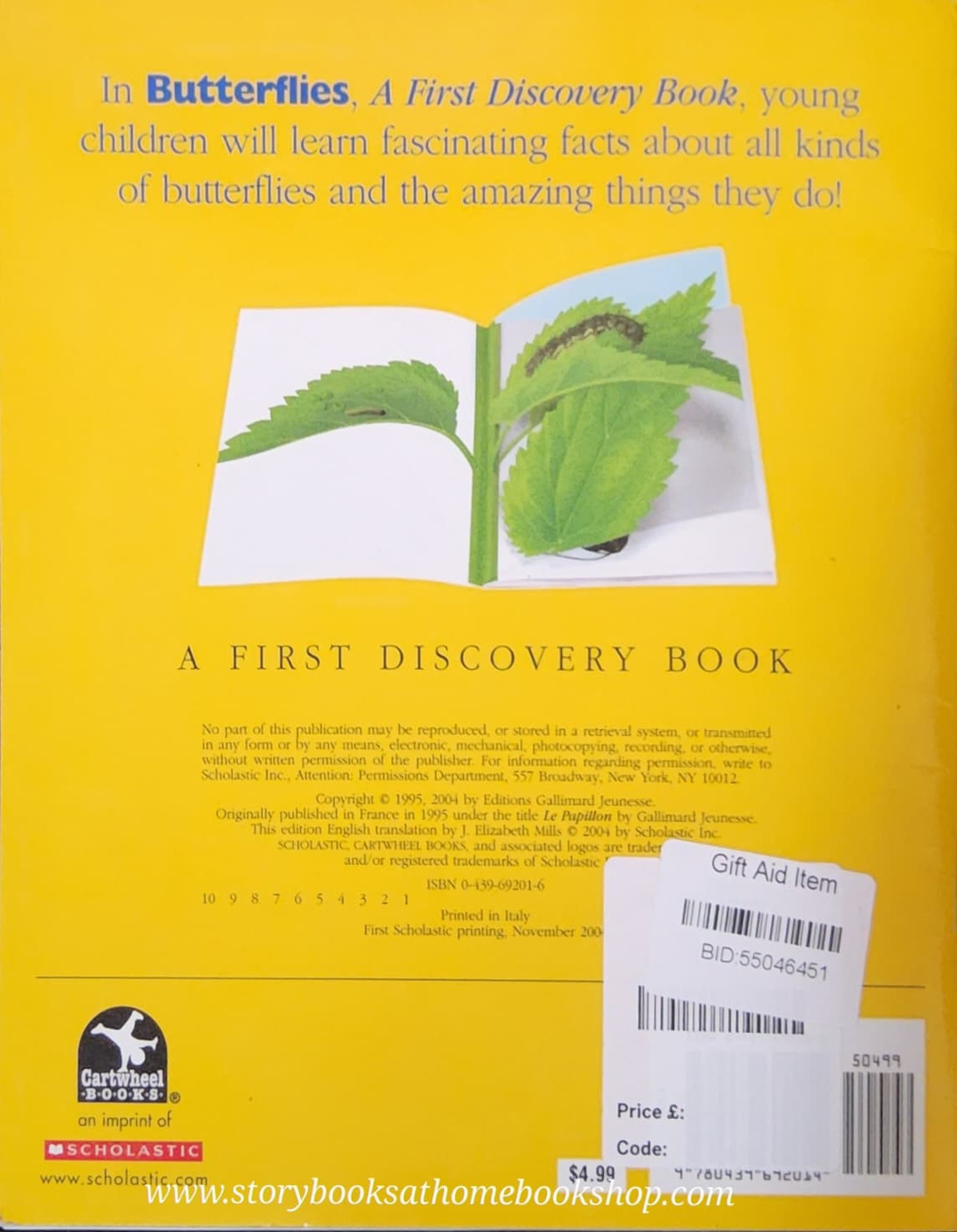 KNOWLEDGE BOOK WITH FEATURES TRANSPARENT PAGES** ð
ðBUTTERFLIES A FIRST DISCOVERY BOOK