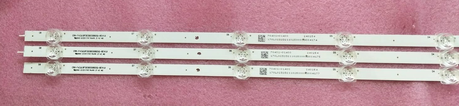 หลอดแบล็คไลท์ทีวี อะโคเนติค ACONATIC หลอดของแท้มือสองถอดจากเครื่อง ใช้กับรุ่น43HD511 (LED 8*3 แถว)