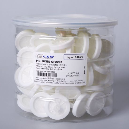 25 mm. 0.45 um Nylon Syringe filter (100/pk) P/N 2.CF2201.0001