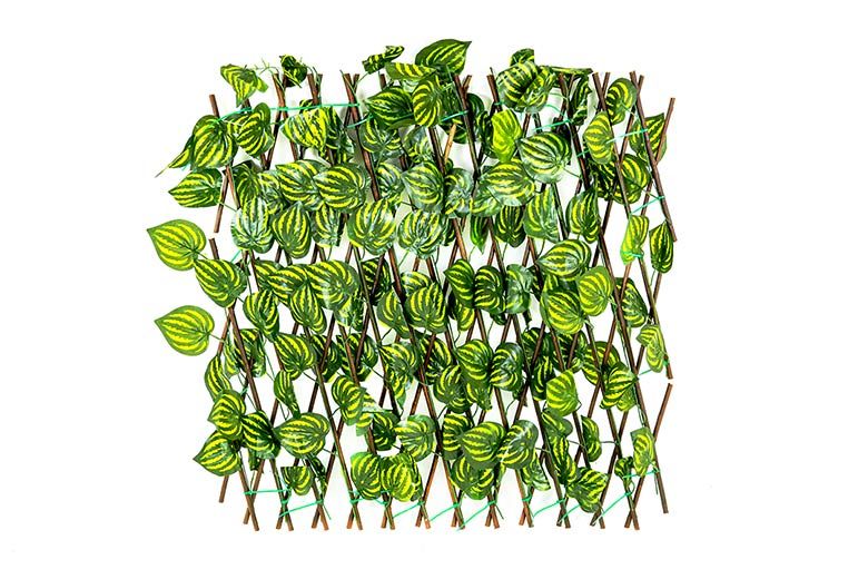 Artificial melon leaves trellis รั้วใบแตงโมยืด-หดได้ ระแนงไม้ 70 cm