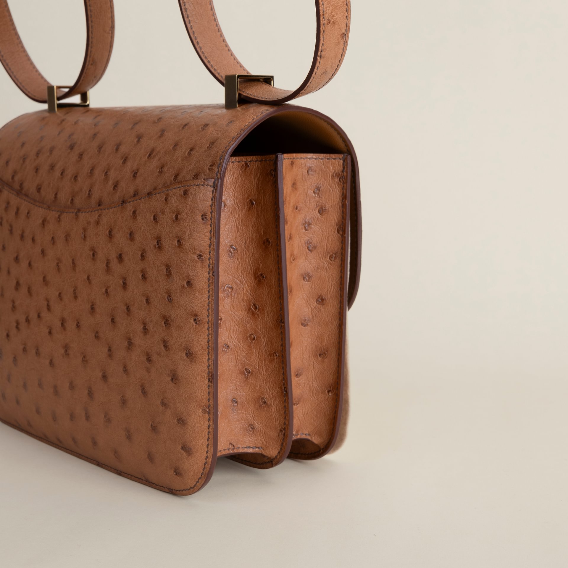 [Pre-order] Hermes Constance 24CM Ostrich Cognac GHW Full handmade 100% คุณภาพ VIP เกรดดีที่สุด