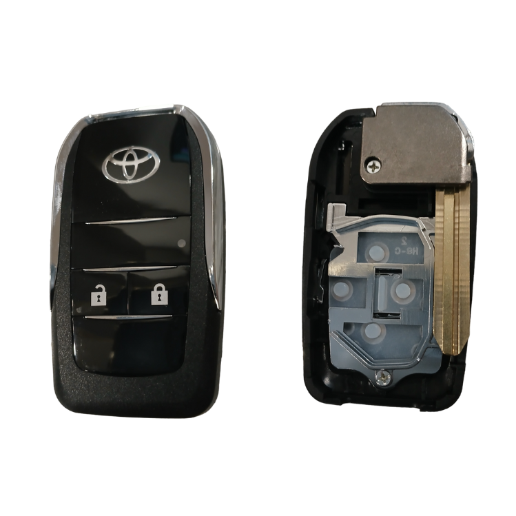 กรอบรีโมต Toyota 2 ปุ่ม (ล็อก+ปลดล็อก)