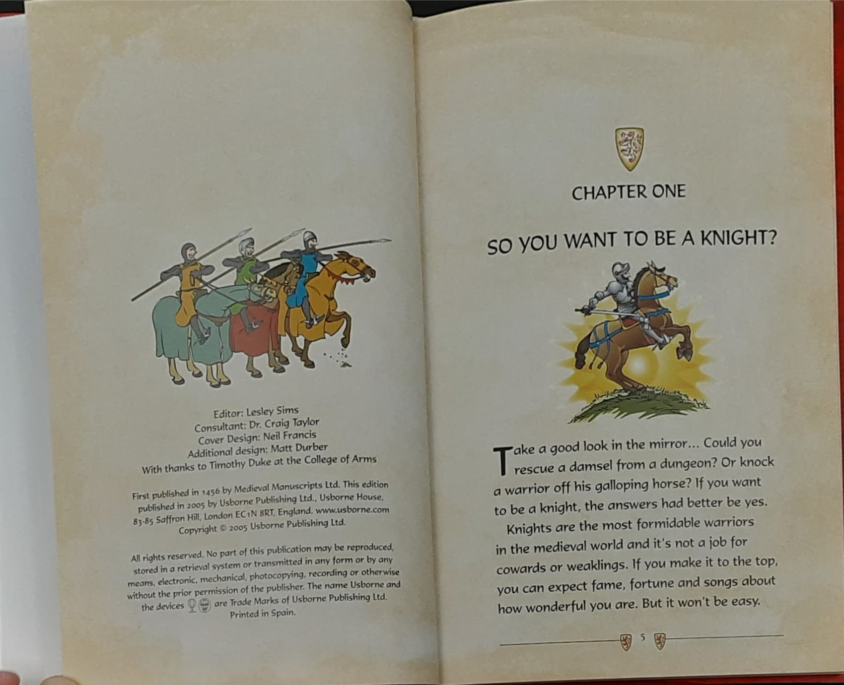 KNOWLEDGE BOOK ** 🍓🍓THE USBORNE OFFICIAL KNIGHT'S HANDBOOK