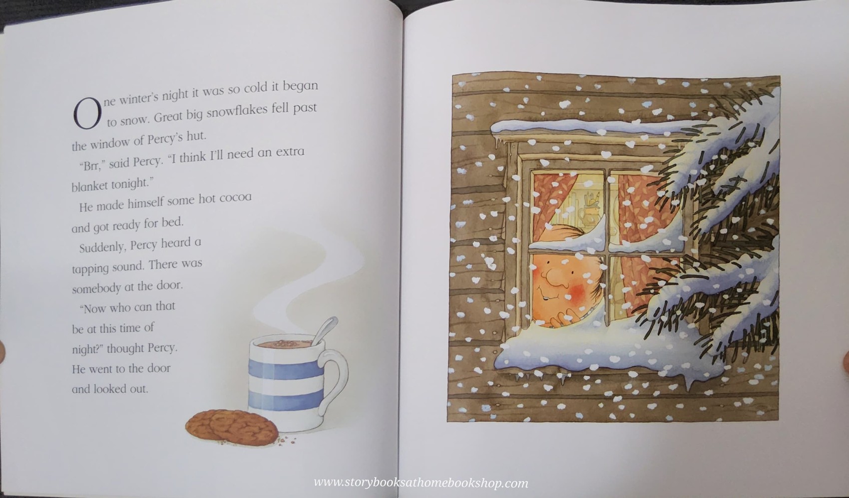 หนังสือนิทานปกอ่อน** ♥️♥️A PERCY THE PARK KEEPER STORY:ONE SNOWY NIGHT BY NICK BUTTERWORTH (WITH POSTER)