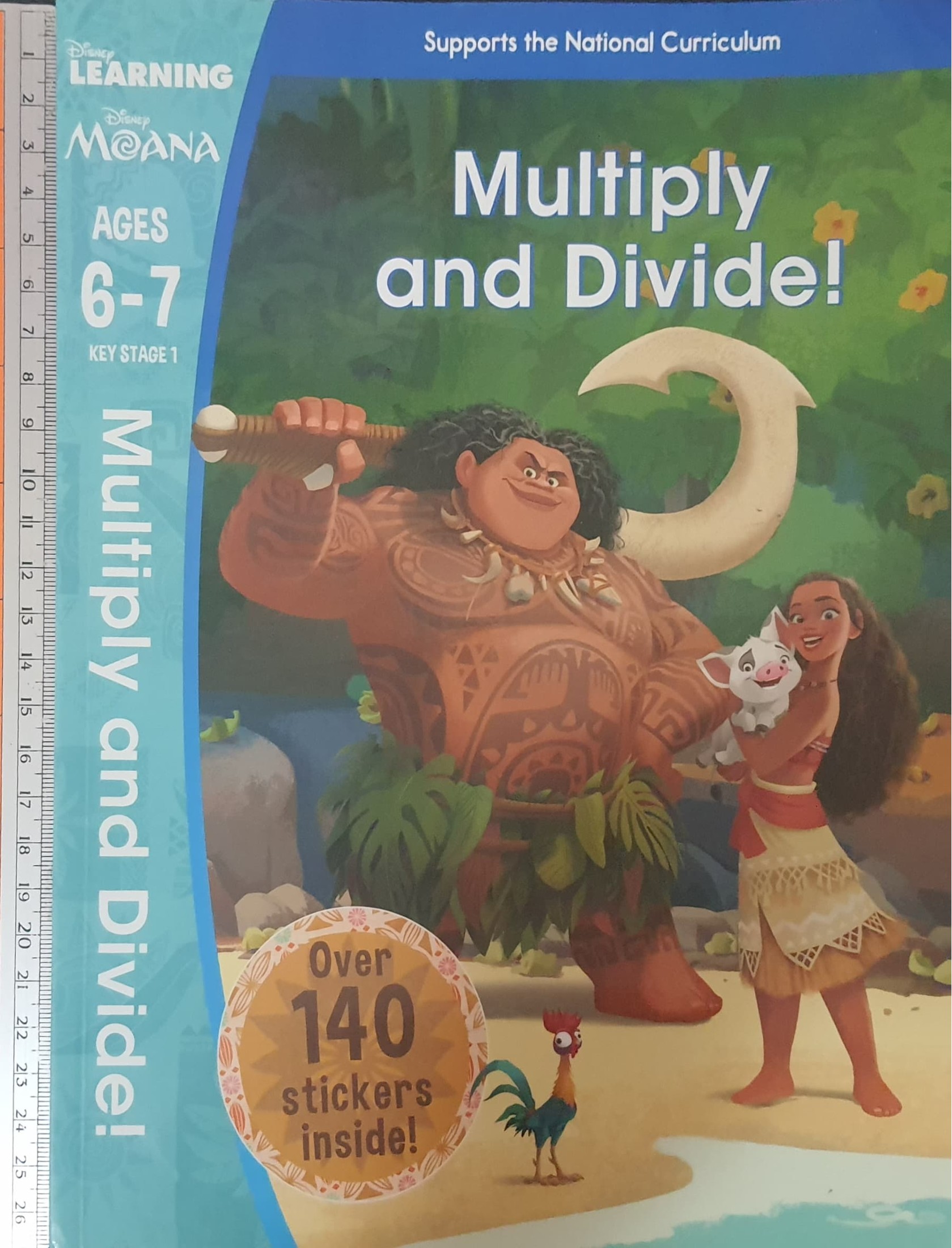 PRACTICE BOOKS ** 🍅DISNEY MOANA:MATHS MULTIPLY AND DIVIDE AGE 6-7
