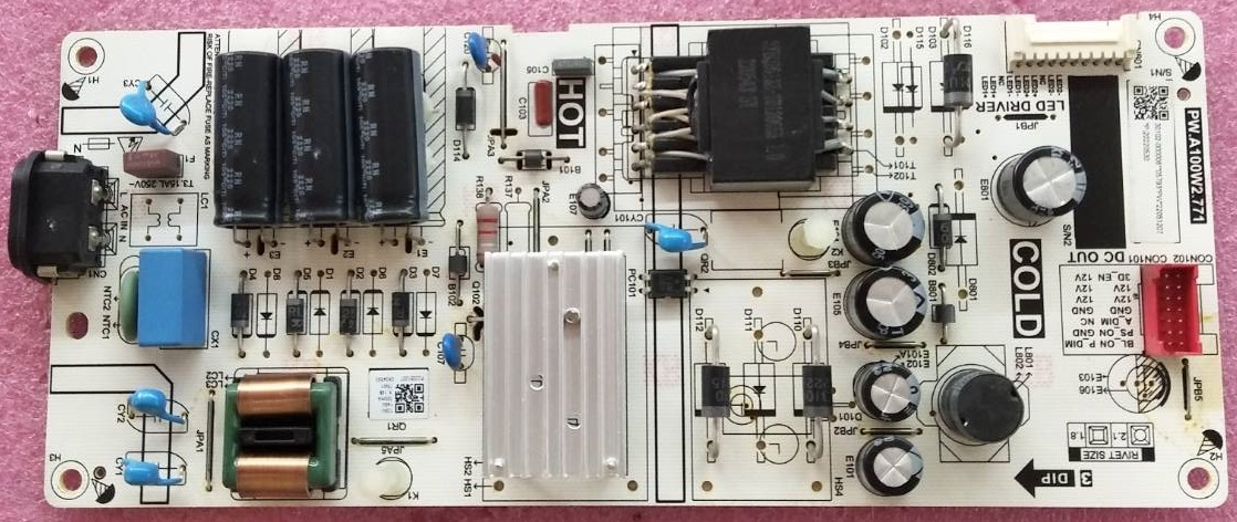 ซัพพลายทีวีทีซีแอล TCL อะไหล่แท้มือสองพร้อมใช้งาน ใช้กับรุ่น43P735 พาร์ทติดบอร์ด PW.A100W2.771