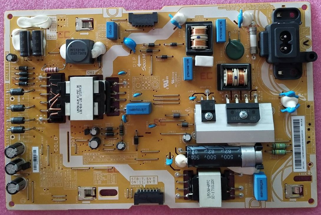 POWER SUPPLY SAMSUNG (ซับพลาย ซัมซุง) อะไหล่แท้/ของถอด พาร์ทBN44-00872D ใช้กับรุ่น UA49M5500AKXXT :UA49M6300AKXMR :UA49M6300AKXXT :UA55M5500AKXMR :UA55M5500AKXXT :UA55M6300AKXMR :UA55M6300AKXXT