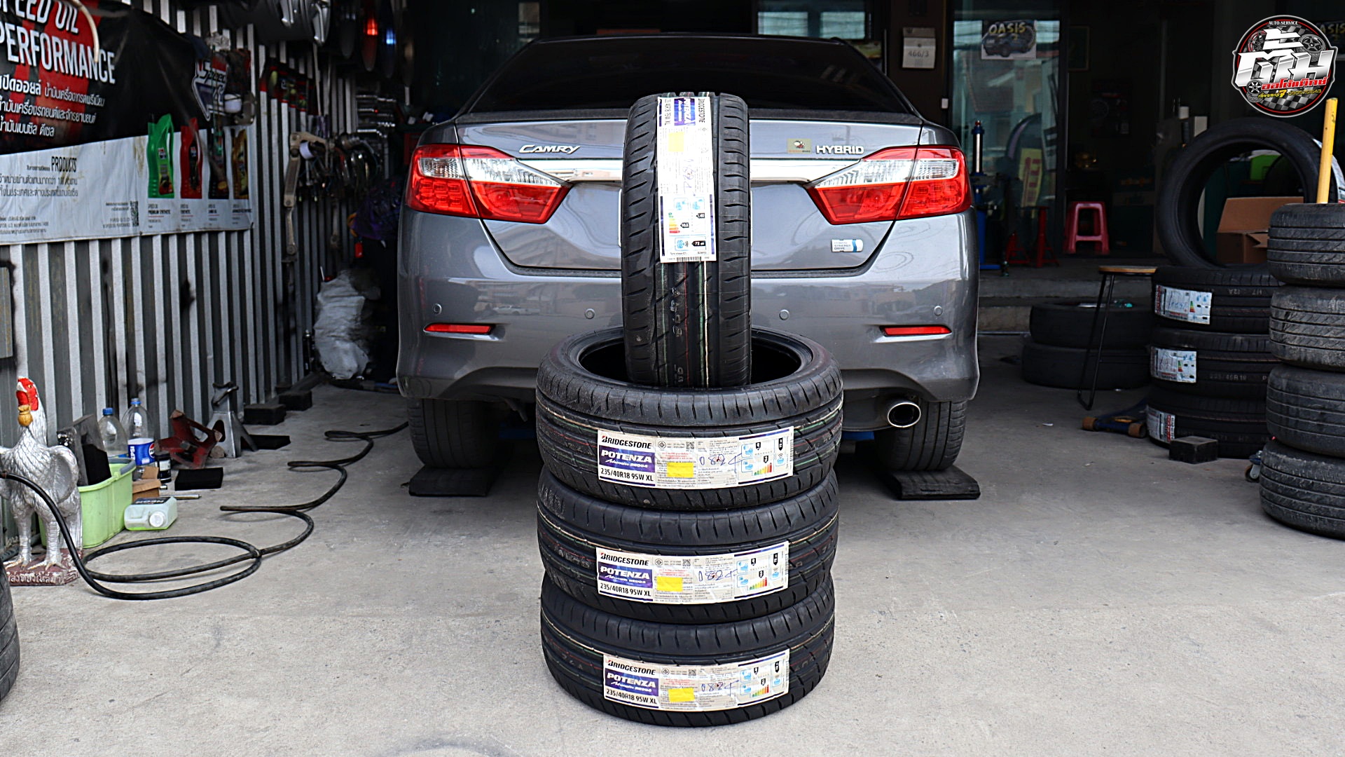 TOYOTA CAMRY เปลี่ยนยาง BRIDGESTONE POTENZA RE004 235/40R18 95W