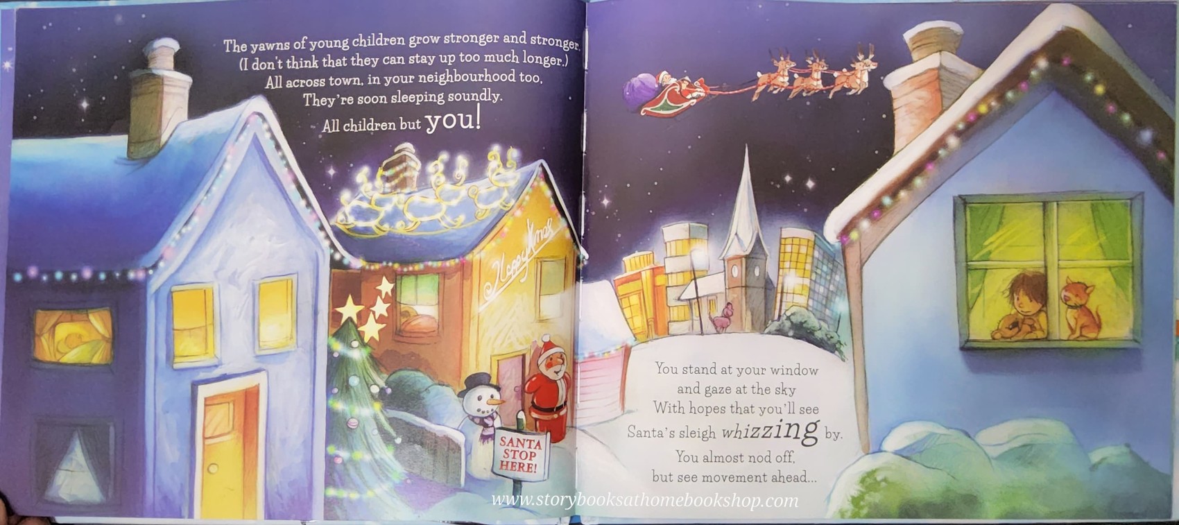 หนังสือนิทานปกแข็ง* 🍓🍓SANTA'S SLEIGH IS ON ITS WAY TO MY HOUSE🍅🍅