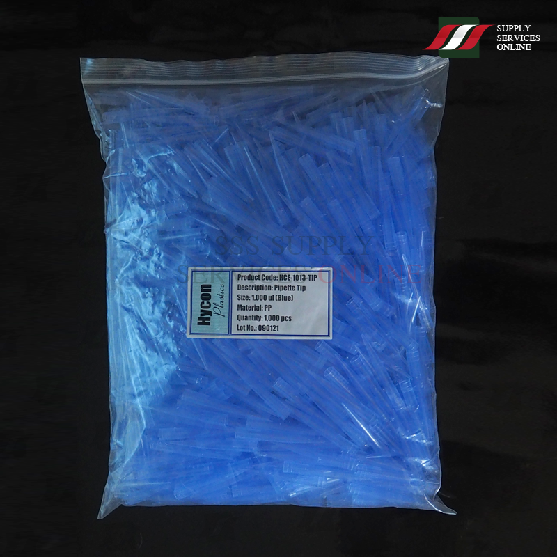 ทิปฟ้า สำหรับดูดตัวอย่าง ขนาด 1000 ไมโครลิตร Pipette Tip 1000 microliter