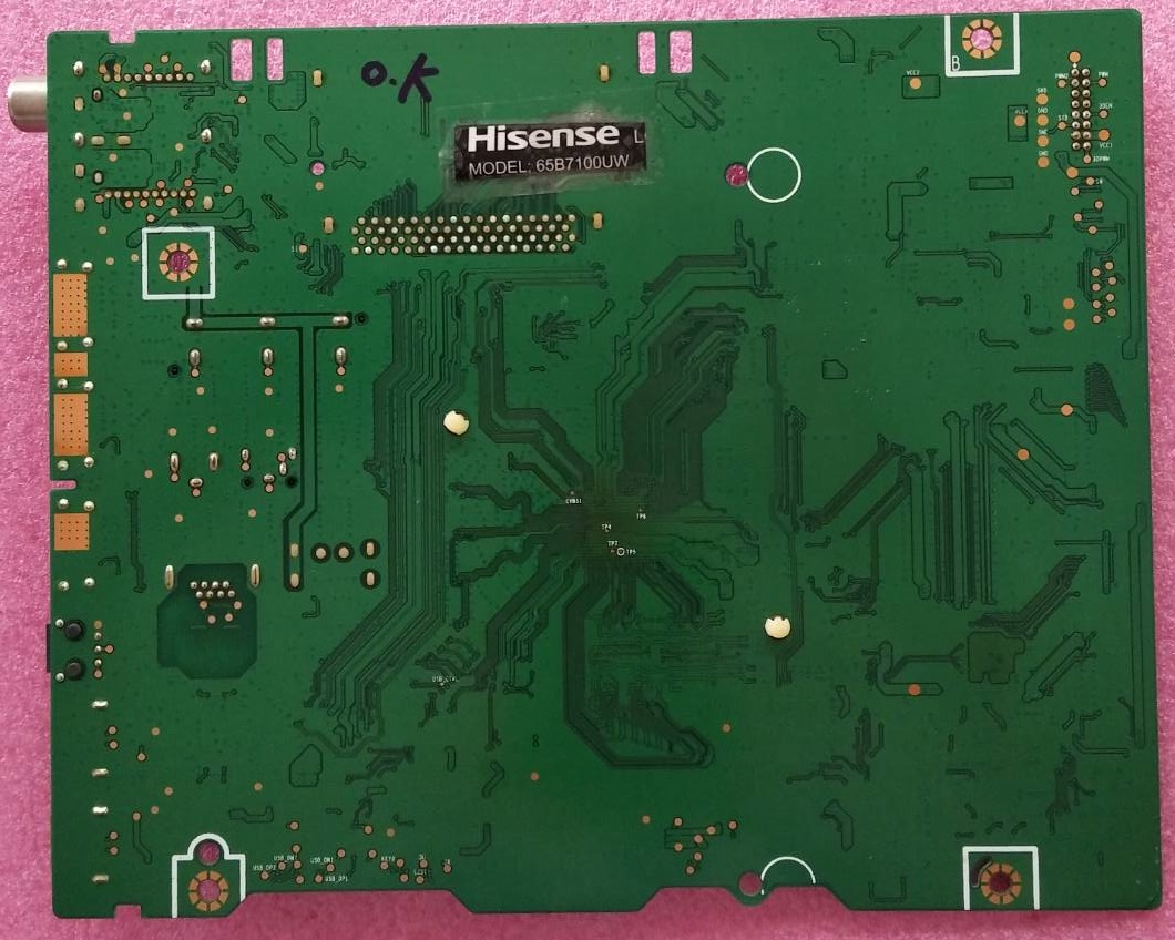 เมนบอร์ดทีวี ไฮเซน (Mainboard TV HISENSE) ของแท้ถอดจากเครื่อง รุ่น65B7100UW พาร์ท RSAG7.820.8831/ROH ทีบาร์ HV650QUB-N90