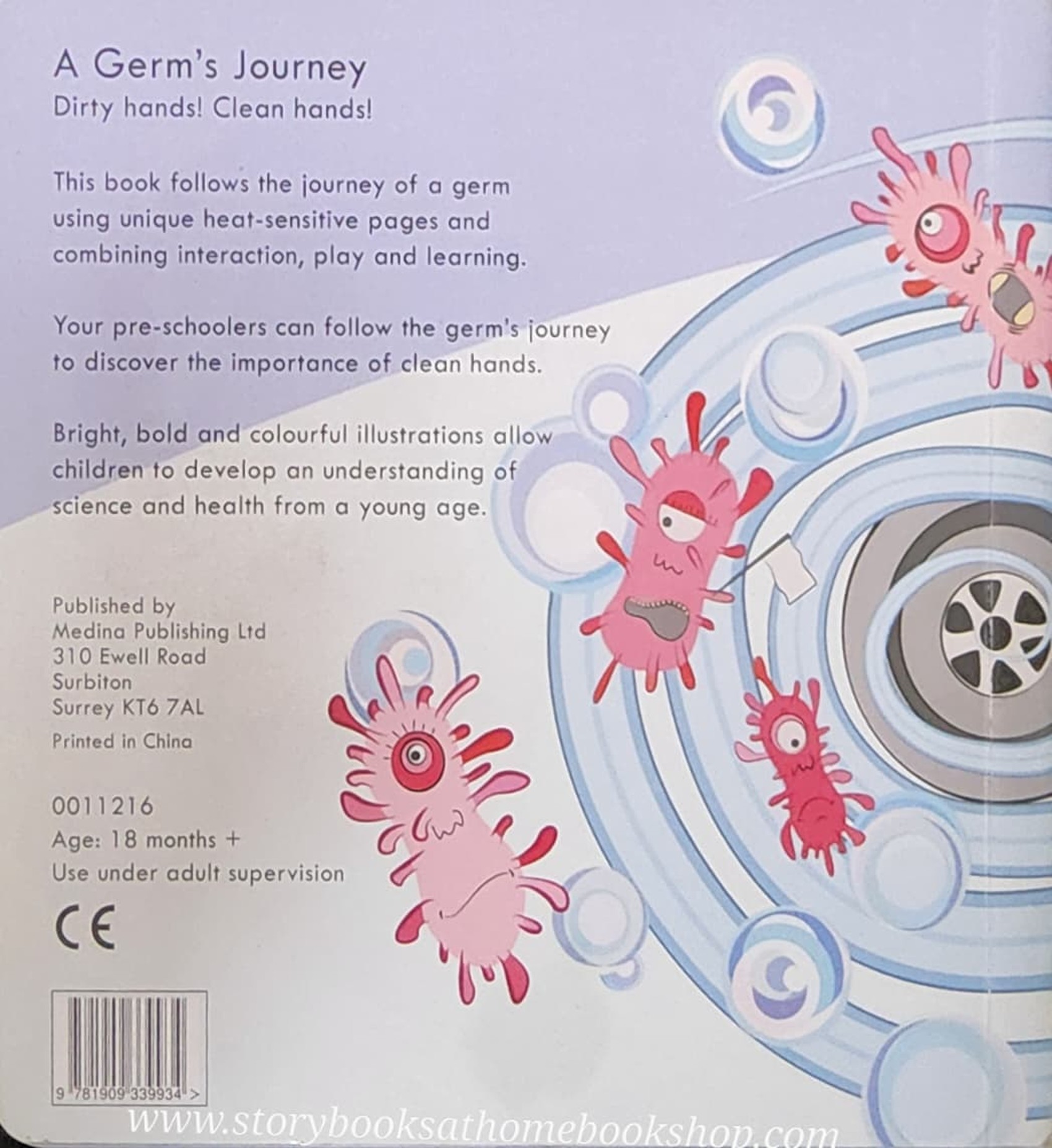 BOARD BOOK** 🍅A GERM'S JOURNEY DIRTY HANDS! CLEAN HANDS!