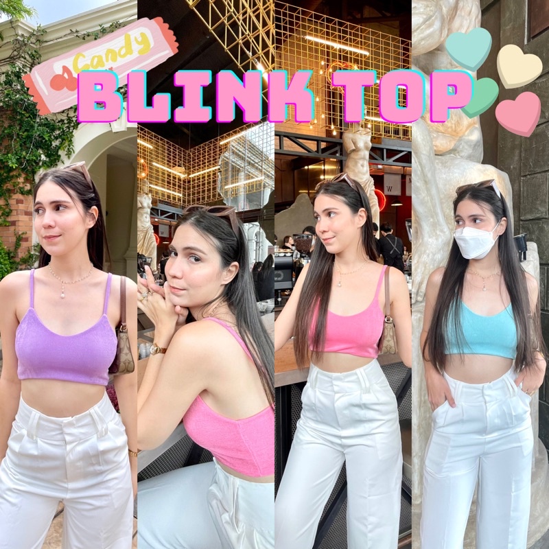 💕Blink Top💕 สายเดี่ยวผ้าวิ้งค์ สวยมากกก ผ้ายืดใส่สบาย พร้อมส่ง 3 สี