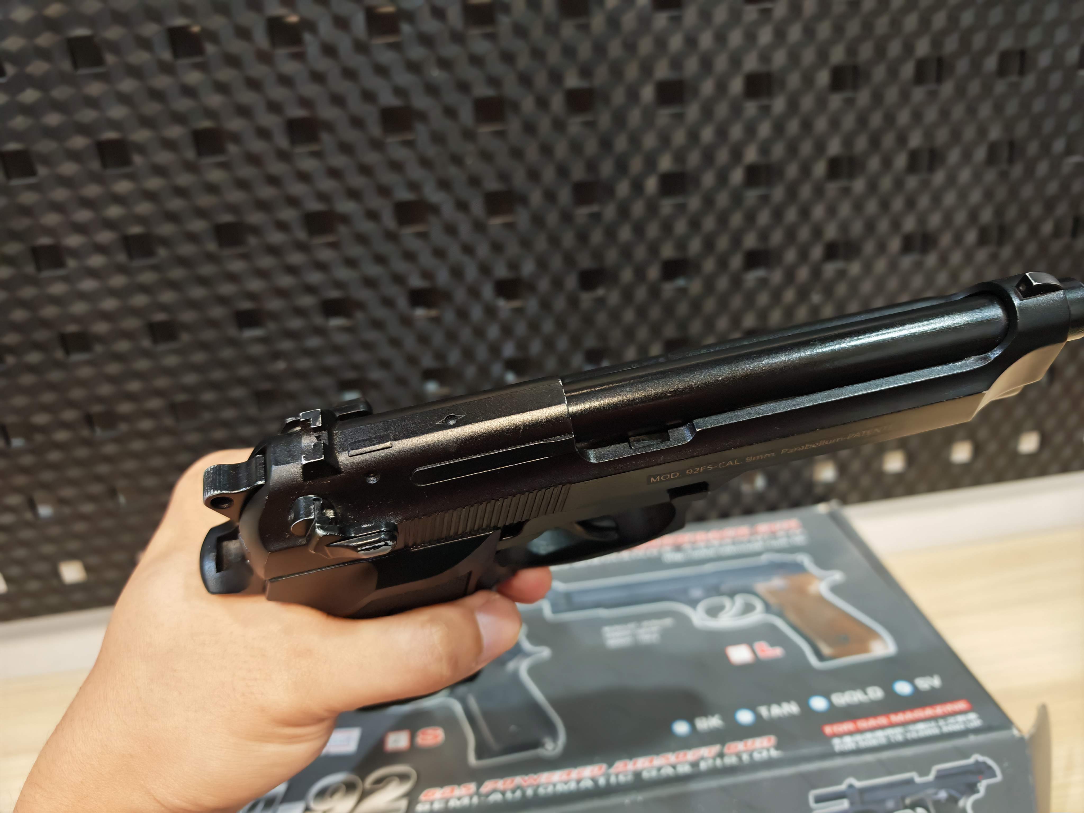 WE Beretta M92 Semi Version GBB ไต้หวัน BB Gun บีบีกัน แบบแก๊ส ปืนอัดลม มือสอง Airsoft Gun