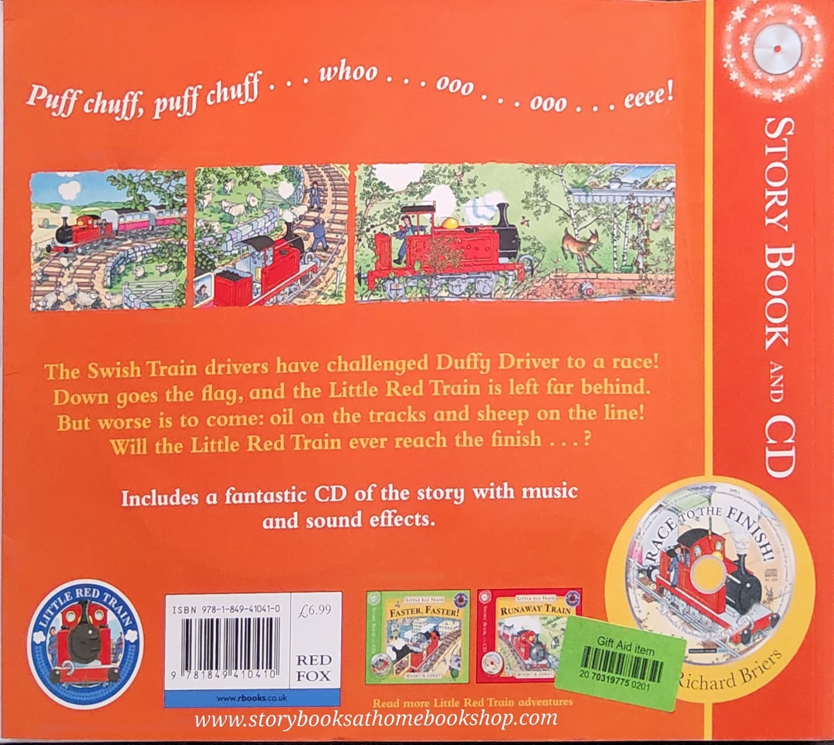 หนังสือนิทานปกอ่อน ** 🍅🍓LITTLE RED TRAIN RACE TO THE FINISH (WITH CD) BY BENEDICT BLATHWAYT