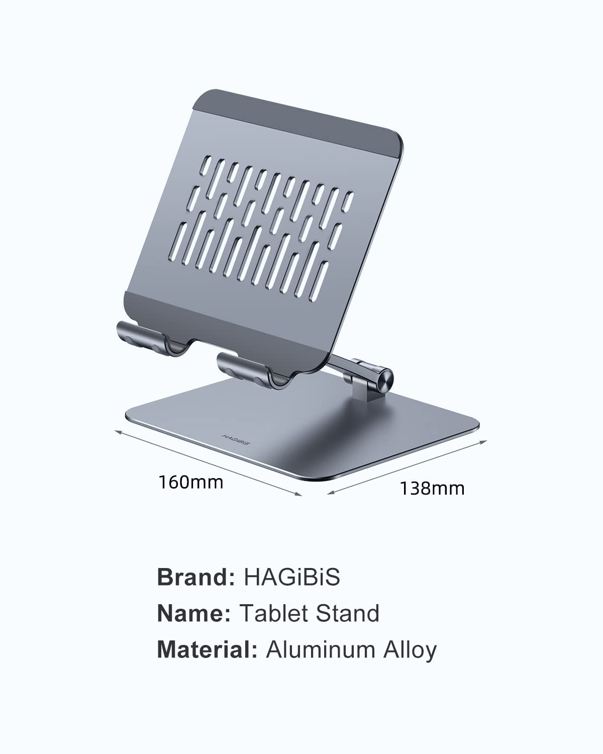 [ออกใบกำกับภาษีได้]พร้อมส่งจาก กทม Hagibis ips01 แท็บเล็ตขาตั้งขาตั้ง iPad แบบปรับความสูงอลูมิเนียมสำหรับ iPad Pro 9.7, 10.5, 12.9 Air Mini Kindle สวิทช์