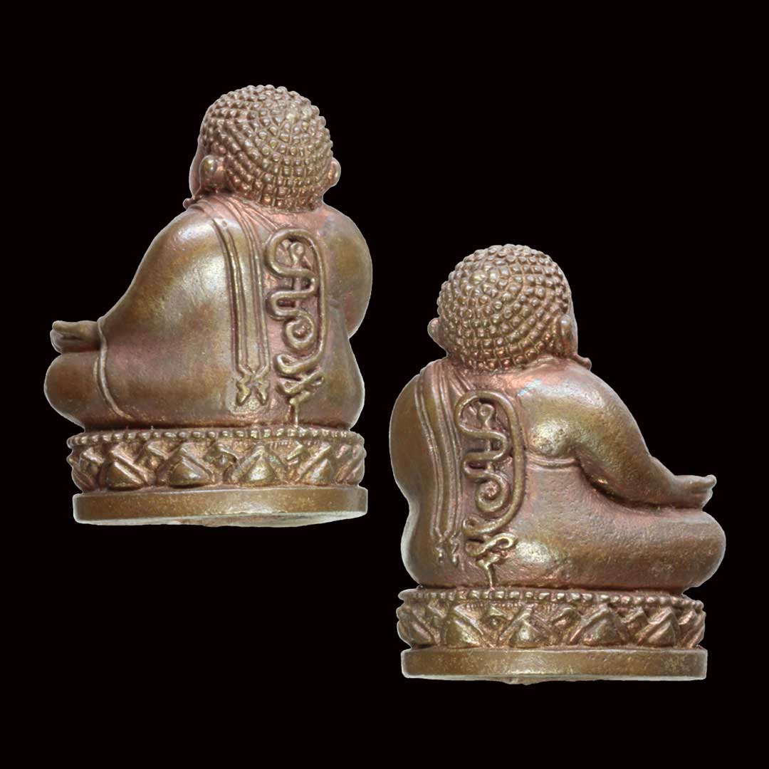 พระสังกัจจายน์รับทรัพย์ (พิมพ์ใหญ่) หลวงพ่อสาคร วัดหนองกรับ ปี54 เนื้อทองสัมริดก้นอุดผง