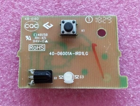 ตัวรับสัญญาณรีโมท/คีย์กดทีวี TCL (ทีซีแอล) ของแท้ถอดจากเครื่อง ใช้กับรุ่น LED40D2930 พาร์ท40-D6001A-IRD1LG