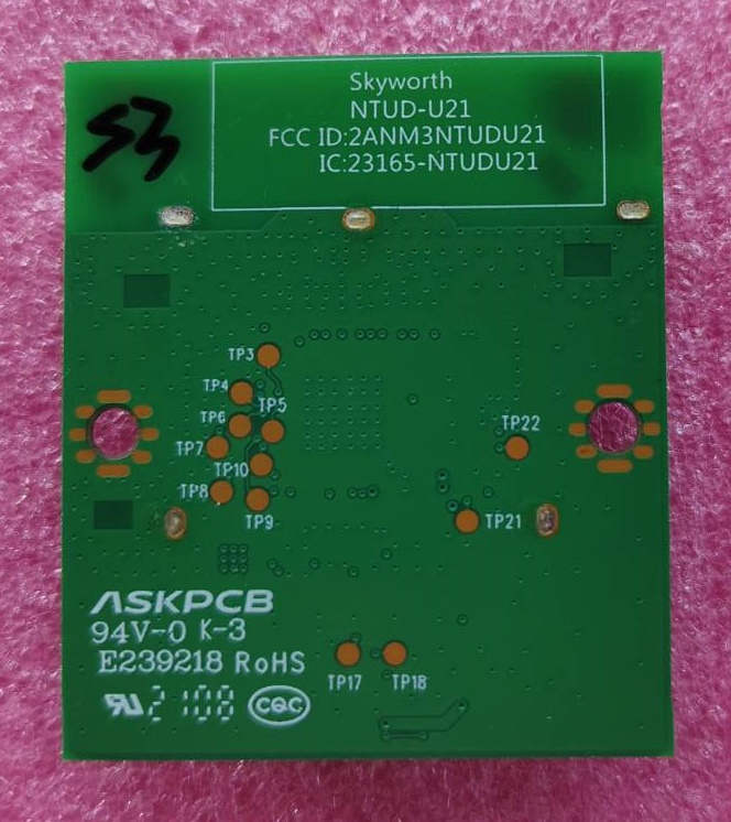 ตัวรับWifi ทีวี SKYWORTH (สกายเวิร์ท)อะไหล่แท้/มือสองพร้อมใช้งาน ใช้กับรุ่น50V6