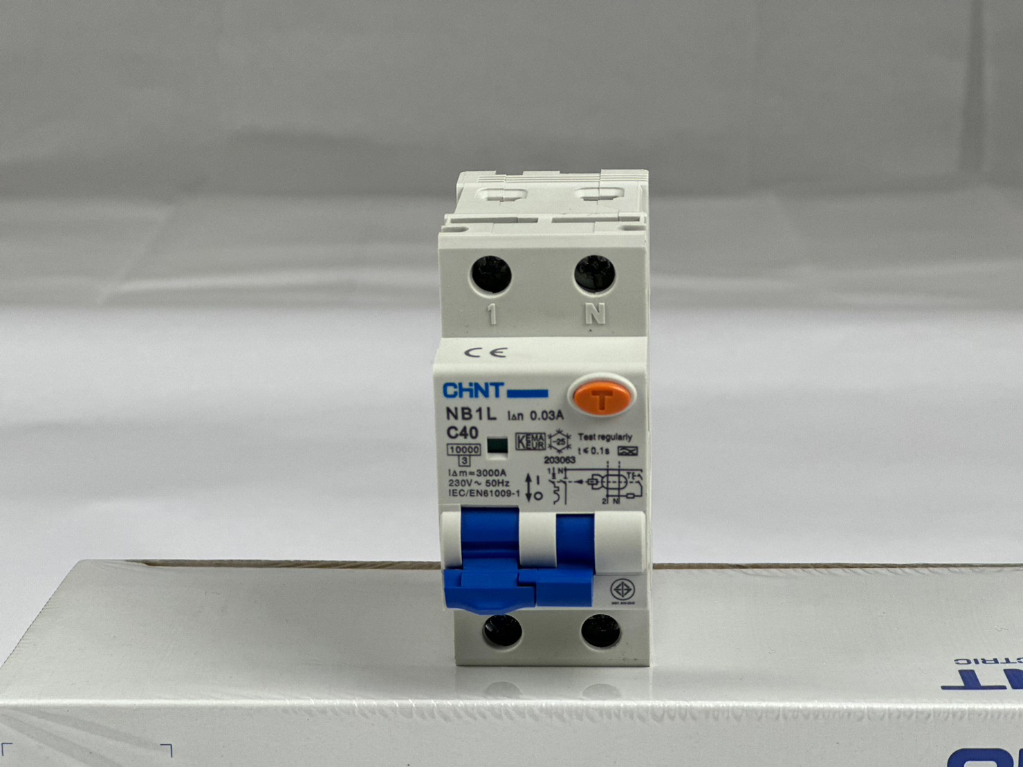 เบรกเกอร์กันดูด เบรกเกอร์กันไฟดูด เบรกเกอร์กันไฟรั่ว กันดูด RCBO Type A NB1L 1P+N C40 40A , 30mA (10KA)