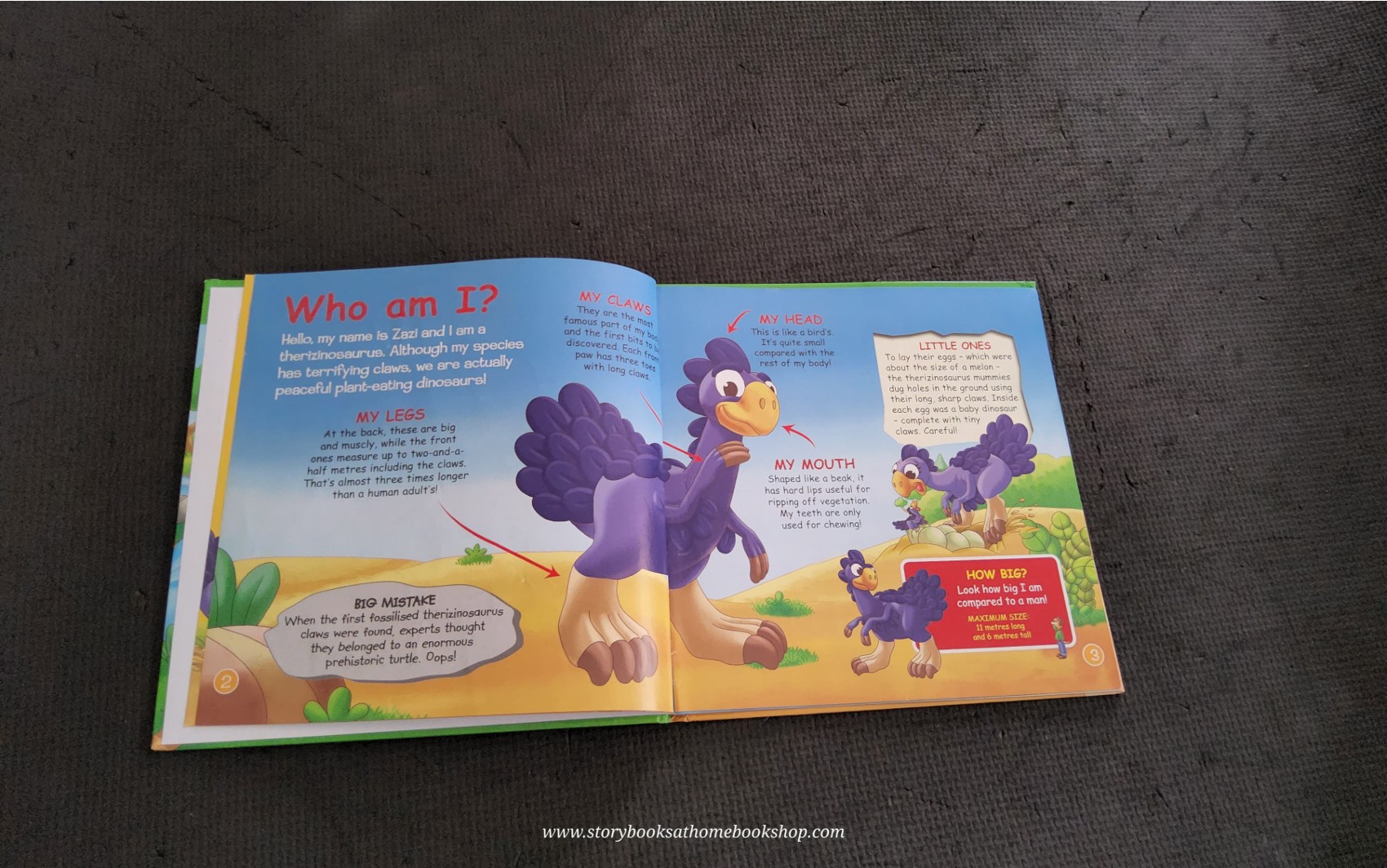 หนังสือนิทานปกแข็ง** 🍅🍅DINOSAURS&FRIENDS: HERBIVOROUS DINOSAUS THERIZINOSAURUS