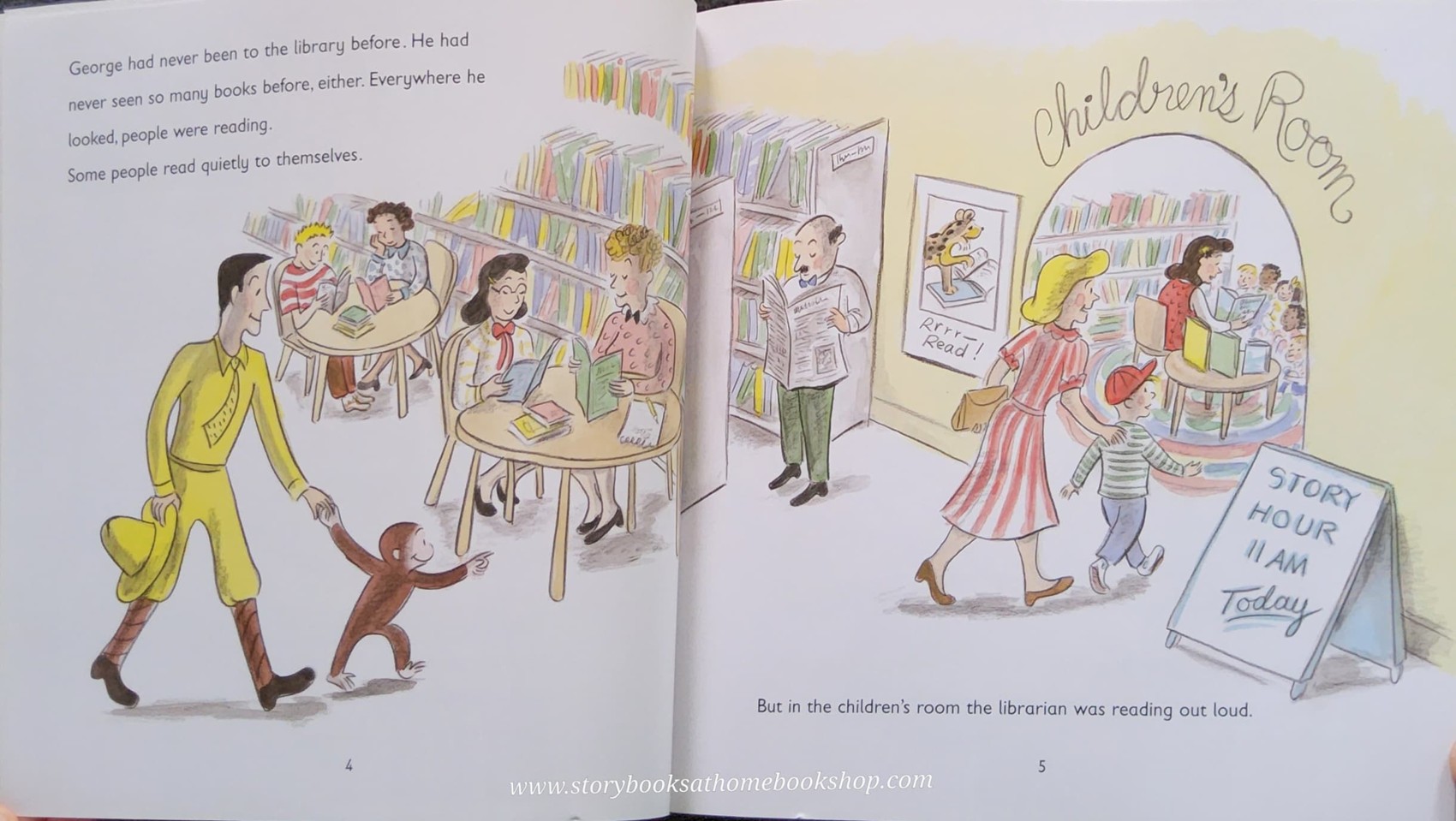 หนังสือนิทานปกอ่อน** 🍅Curious George Visits the Library