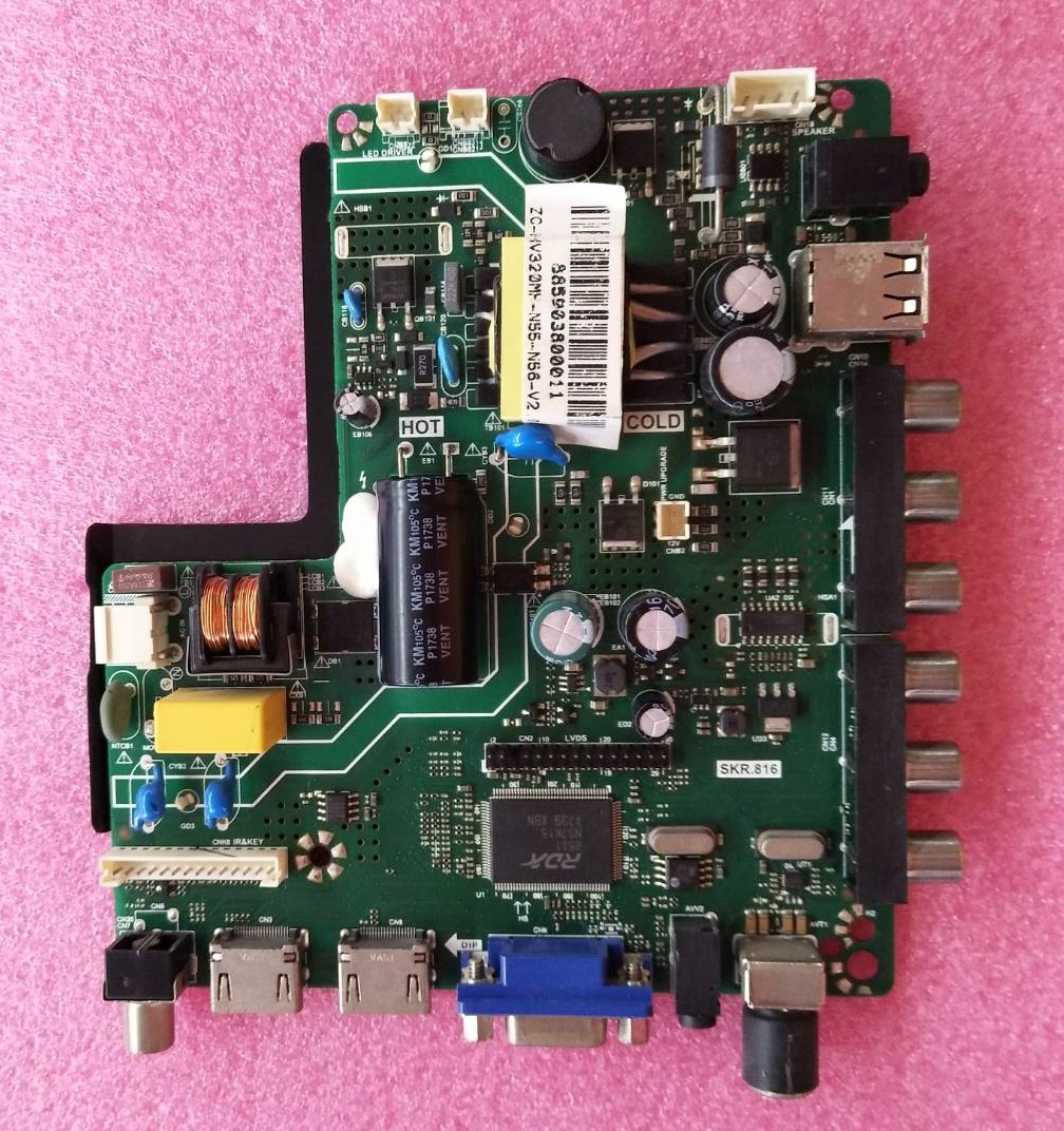 เมนบอร์ด MITRON มิตรอน ของแท้ถอดจากเครื่อง รุ่น LCX-3289 A พาสบอร์ด KSR.816 เบอร์ทีบาร์ HV320HWB-N56