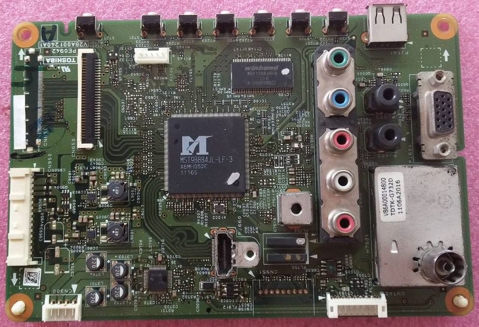 เมนบอร์ดทีวี โตชิบ้า TOSHIBA ของแท้มือสองถอดจากเครื่อง ใช้กับรุ่น24PB2T 24PB1T