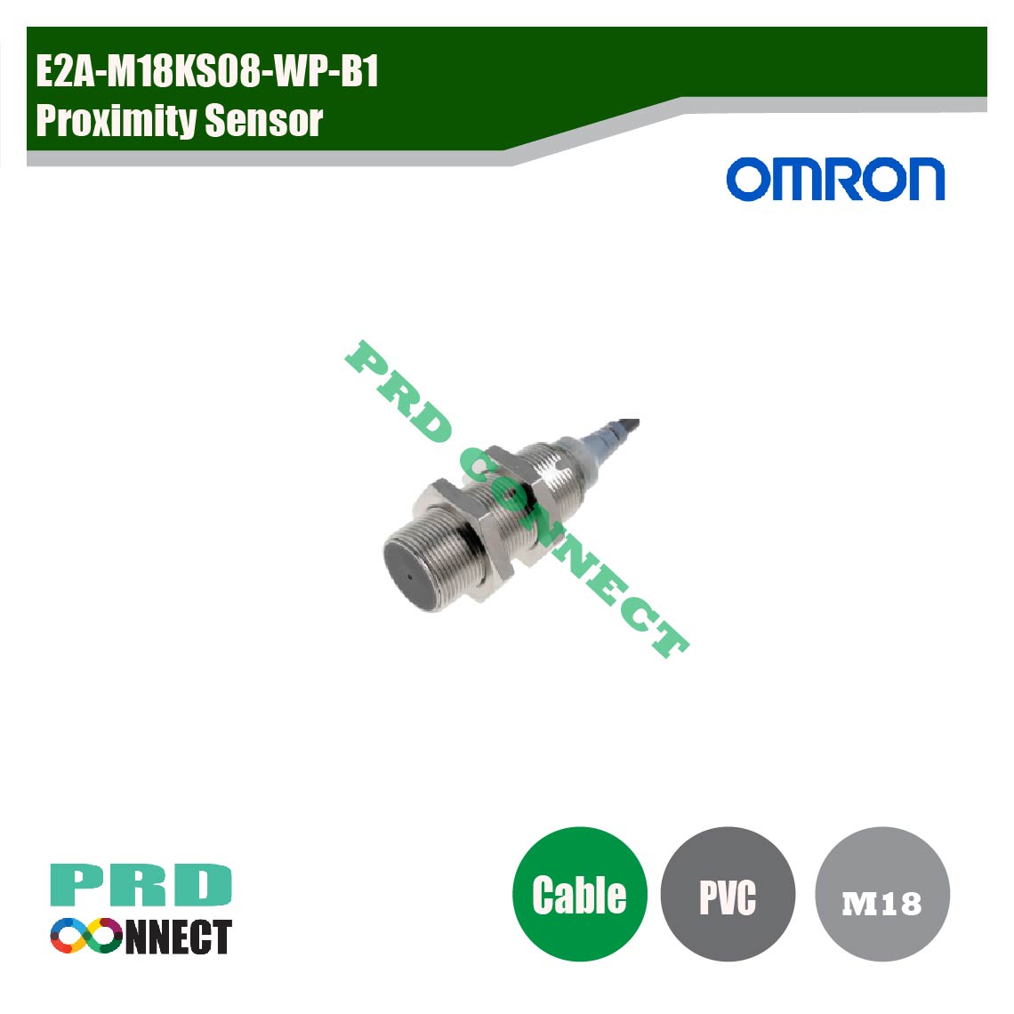 E2A-M18KS08-WP-B1, PROXIMITY SENSOR, OMRON