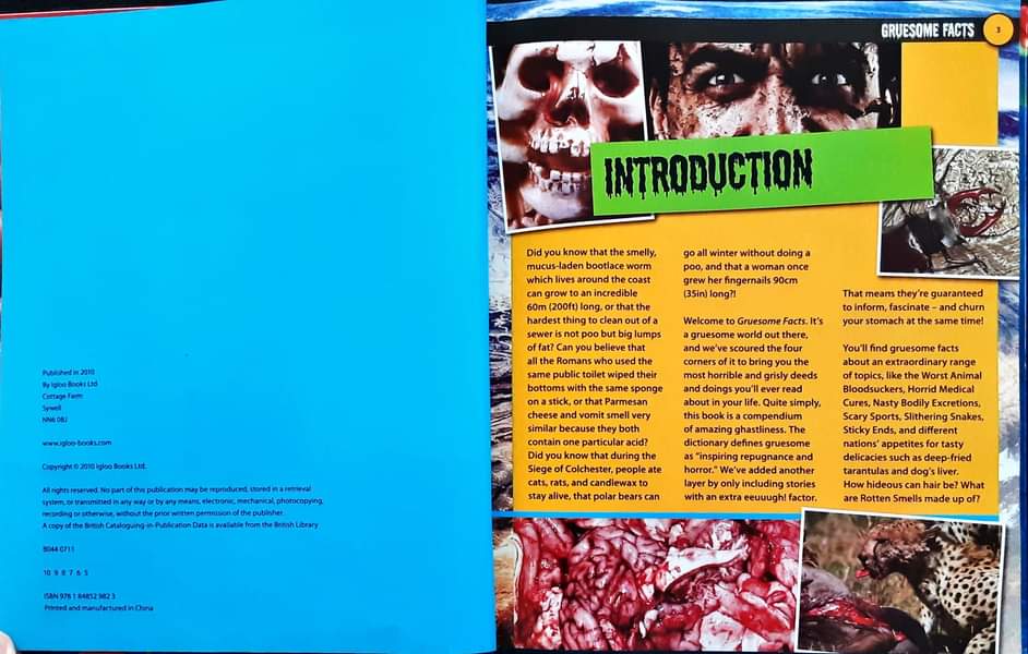 Knowledge Book** ð
ðGRUESOME AND FROSS FACTS over 1500 WEIRD,GROSS AND GRUESOME FACTS