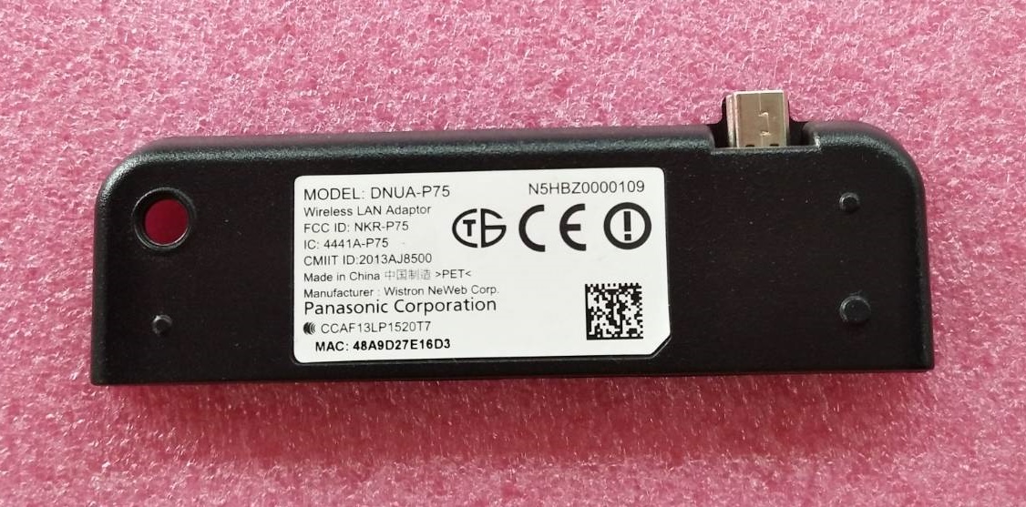 ตัวรับสัญญาณ Wifi Panasonic (พานาโซนิค) อะไหล่แท้/ของถอด รุ่นTH-42AS610T พาร์ท DNUA-P75 N5HBZ0000109