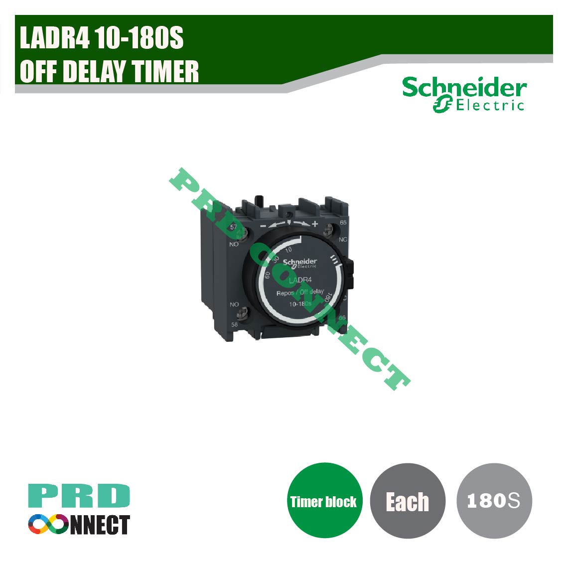 LADR4 10-180S, OFF DELAY TIMER, Schneider