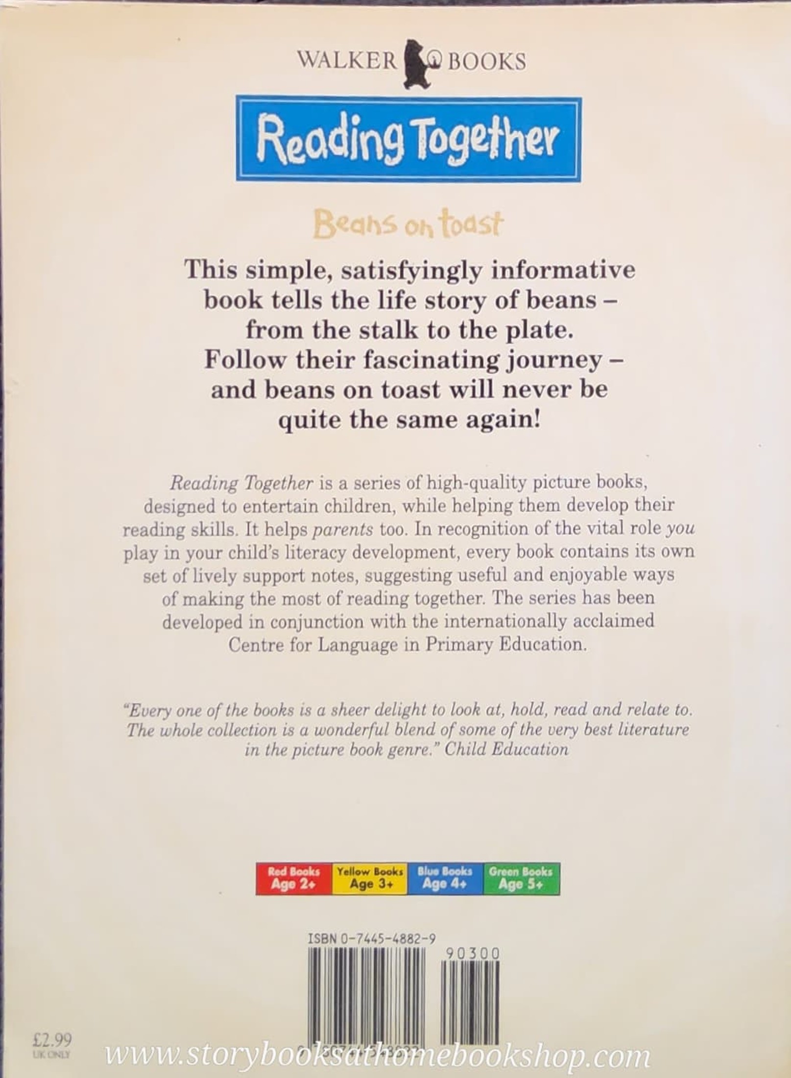 หนังสือนิทานปกอ่อน** 🍅🍓READING TOGETHER: BEANS ON TOASTBY PAUL DOWLING