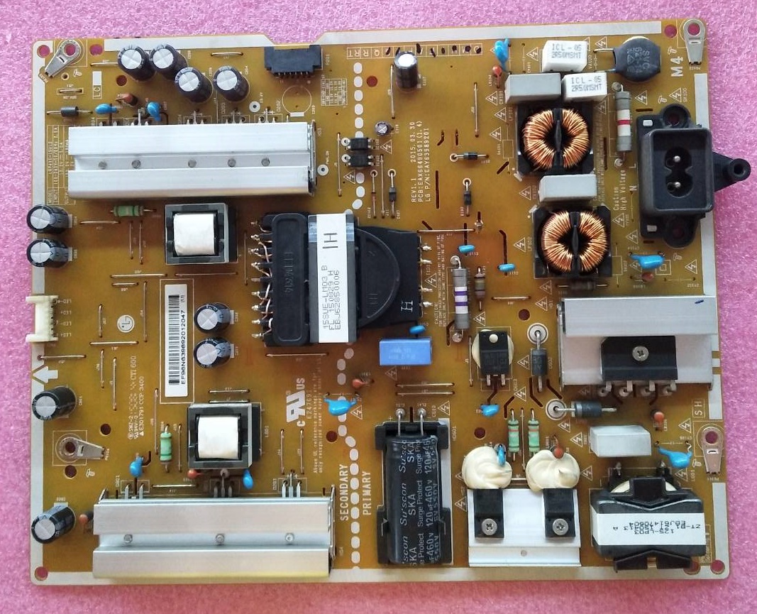 POWER SUPPLY LG (ซับพลาย แอลจี) ของแท้ถอดจากเครื่อง รุ่น 49UF680T-TA.BTMYLJV 49UF680T-TA.BTWYLJV 49UH600T-TA.BTMWLJV พาร์ท EAY63989201 EAX66490501