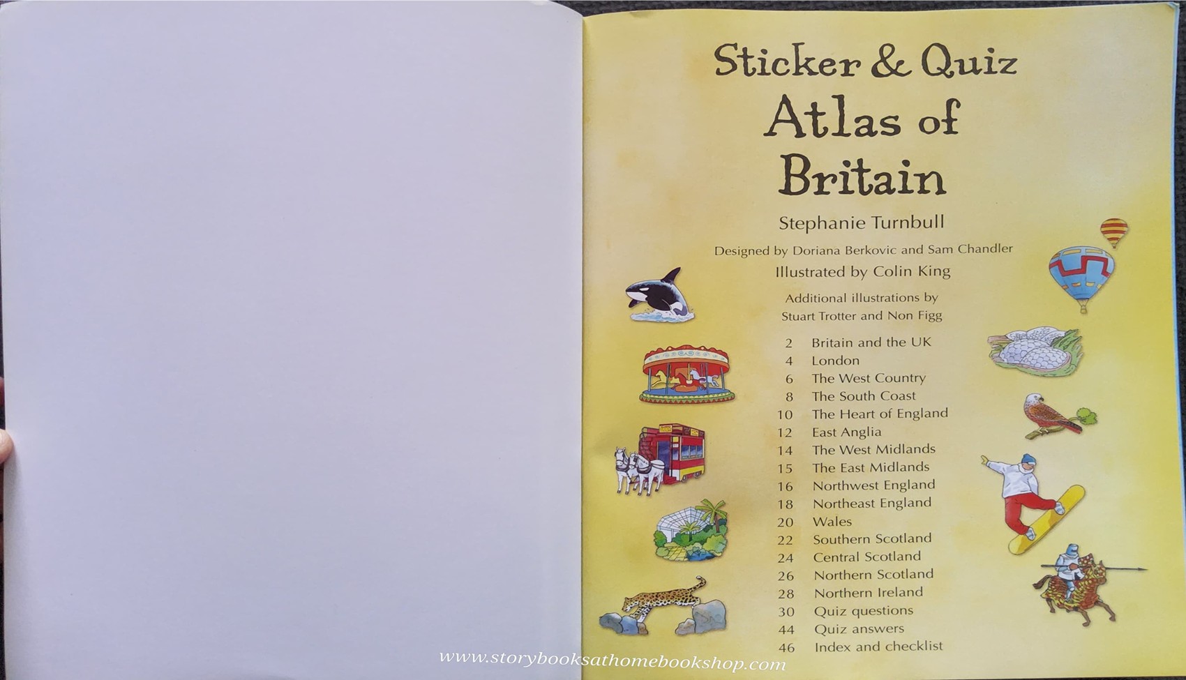 KNOWLEDGE BOOK** ♥️STICKER&QUIZ ATLAS OF BRITAIN