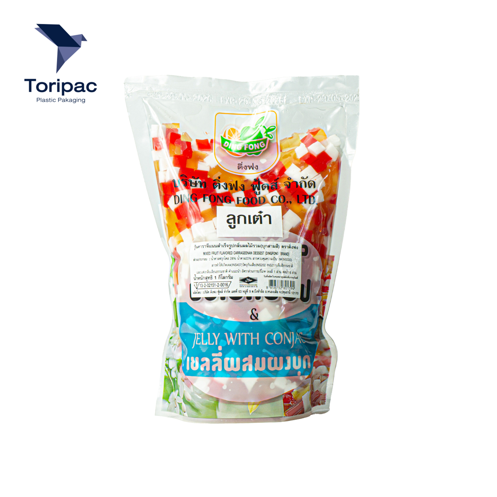 บุกผลไม้รวมเยลลี่ฟรุตสลัด ตรา ติ่งฟง ขนาด 1 กิโลกรัม